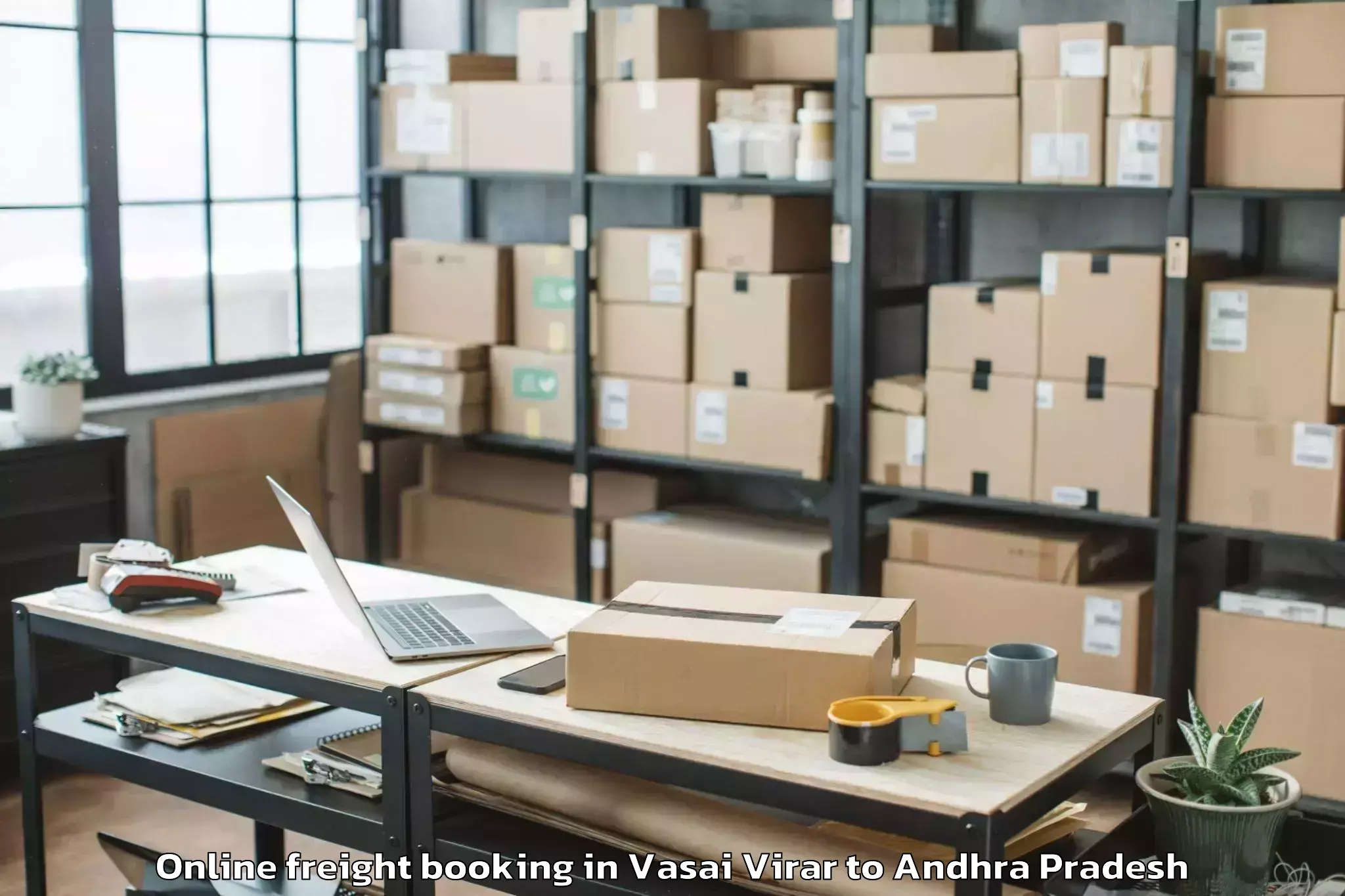 Professional Vasai Virar to Nandikotkur Online Freight Booking